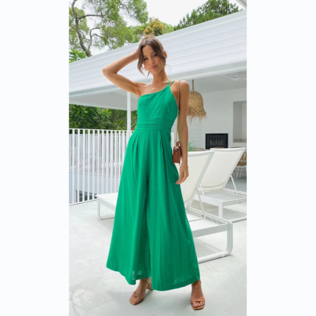 Women's One Shoulder Summer Jumpsuit - Image 5