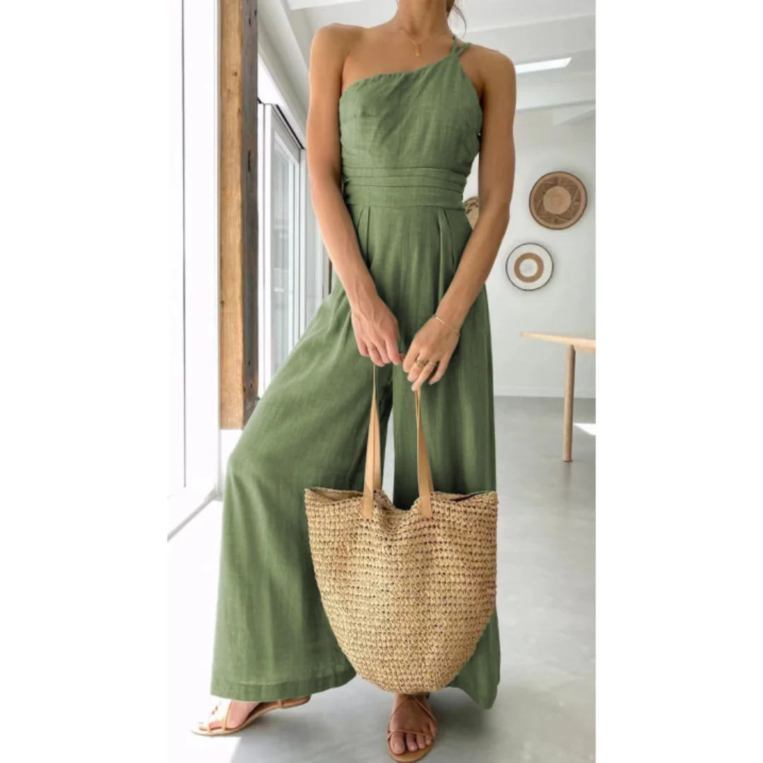 Women's One Shoulder Summer Jumpsuit - Image 8
