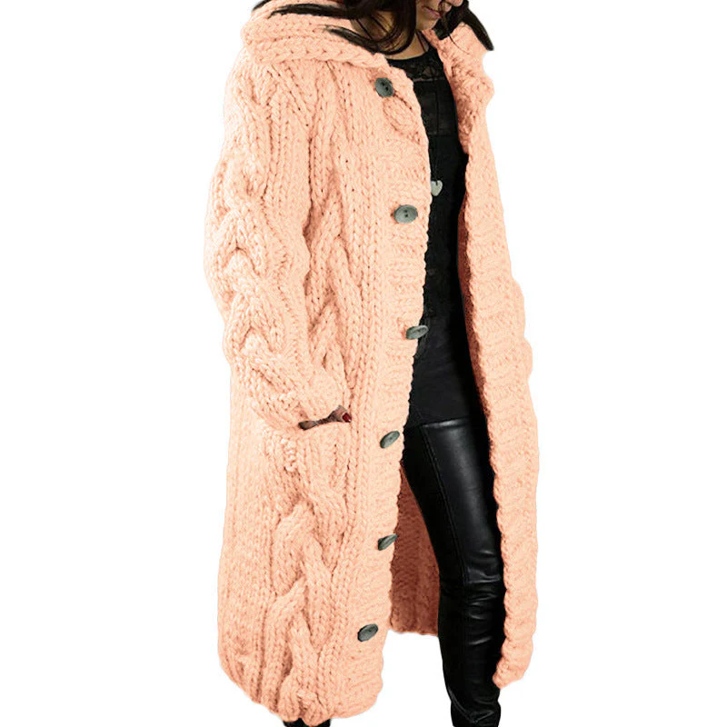 Women's Oversized Cardigan Coat - Single-Breasted Sweater - Image 35