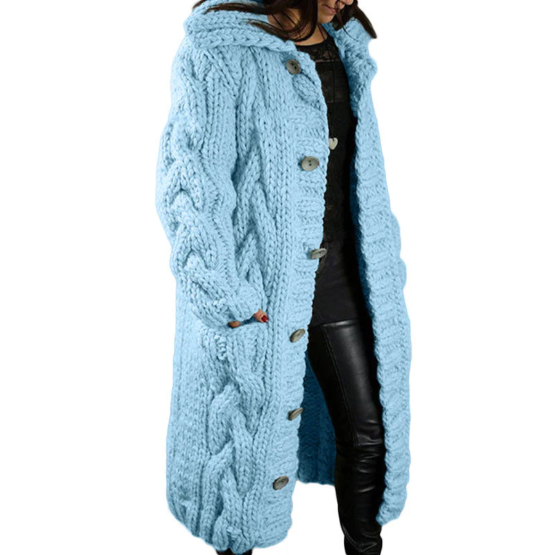 Women's Oversized Cardigan Coat - Single-Breasted Sweater - Image 7