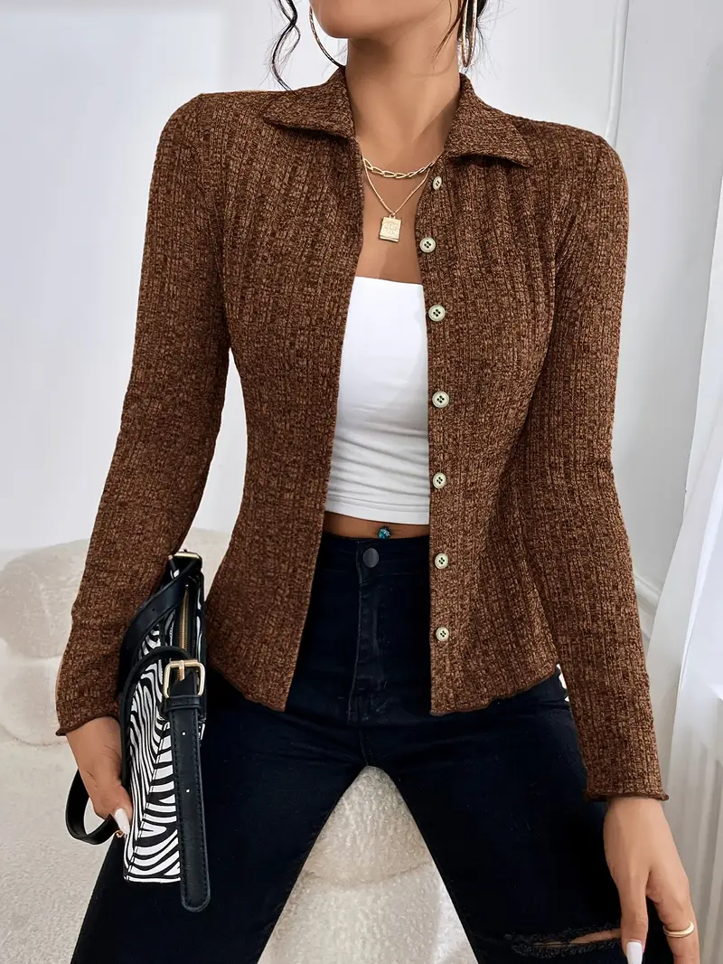 Women's Polyester Knit Cardigan