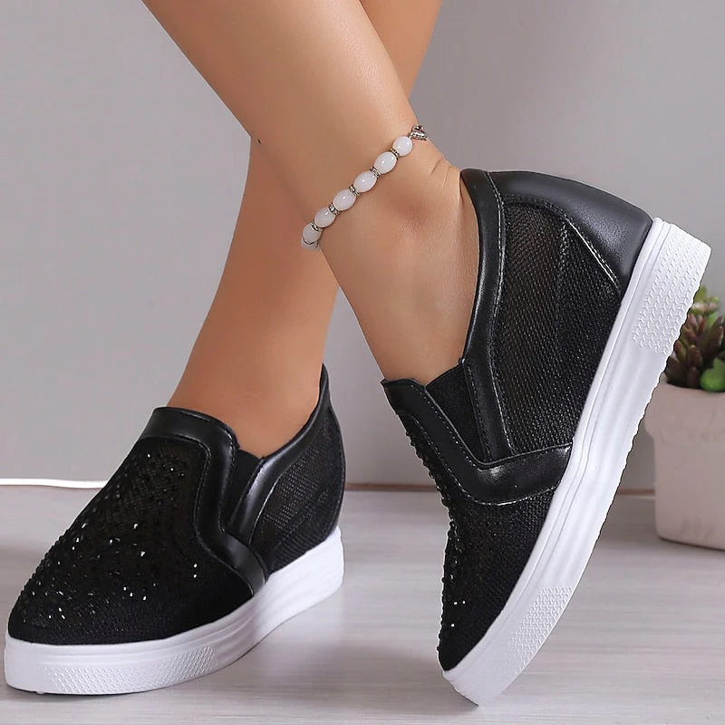 Women's Sneakers With White Crystals - Image 21