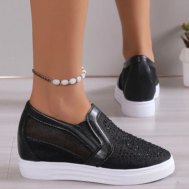 Women's Sneakers With White Crystals - Image 22