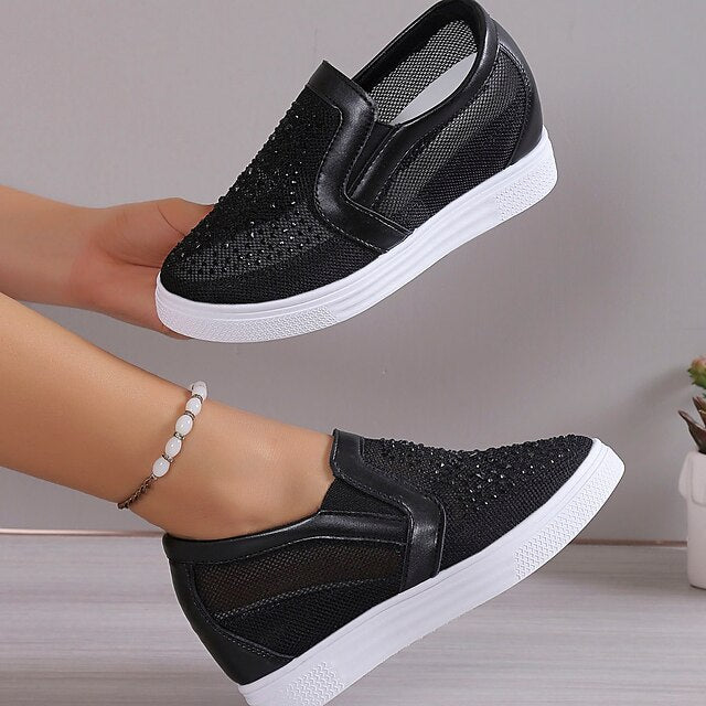 Women's Sneakers With White Crystals - Image 24