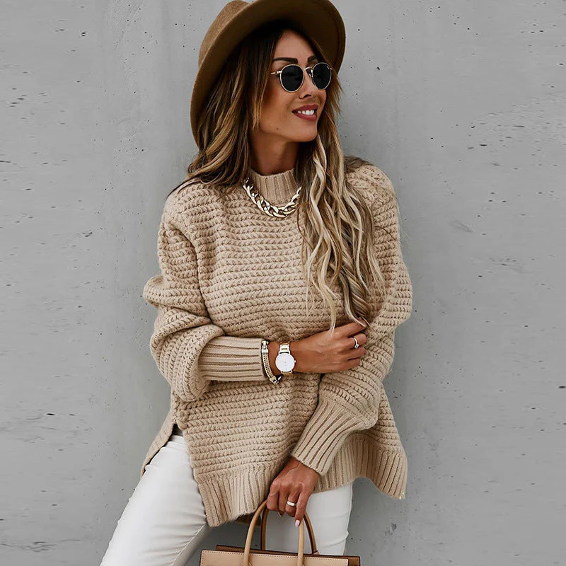 Women's Turtleneck Side-Slit Sweater - Image 5