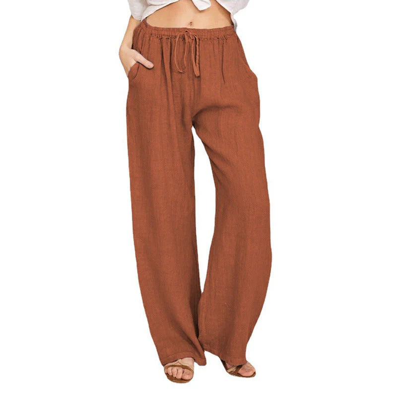 Women’s Ice Silk Straight Leg Trousers - Image 16