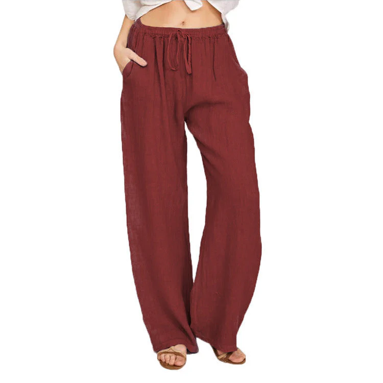 Women’s Ice Silk Straight Leg Trousers - Image 28