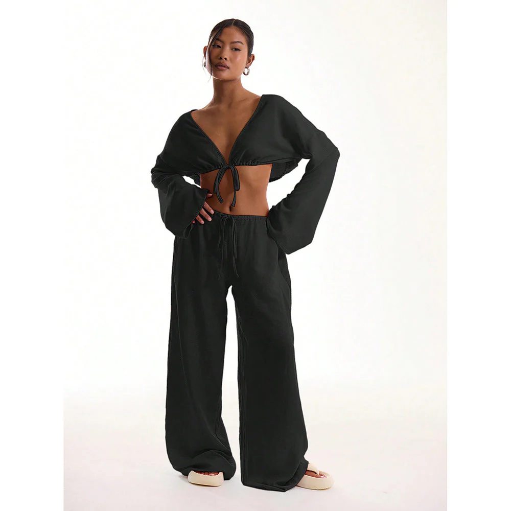 Women’s Ice Silk Straight Leg Trousers - Image 4