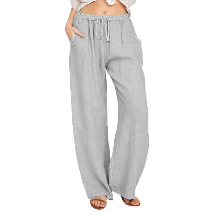 Women’s Ice Silk Straight Leg Trousers - Image 7