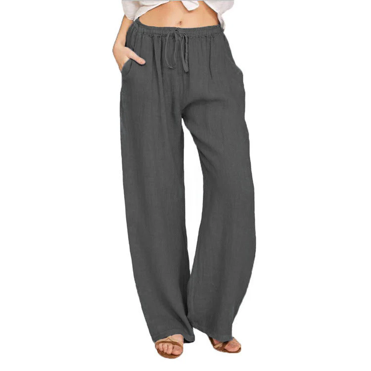 Women’s Ice Silk Straight Leg Trousers - Image 8