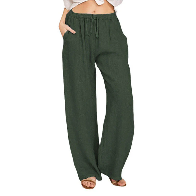 Women’s Ice Silk Straight Leg Trousers - Image 9